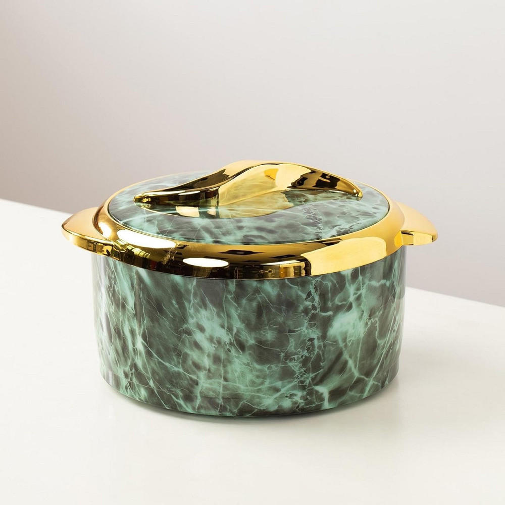 Набор термосов для еды 3в1 термоконтейнеры для сервировки стола, для хранения горячей и холодной пищи 2.5-2-1.5 л,зелёный Каменец-Подольский - изображение 2