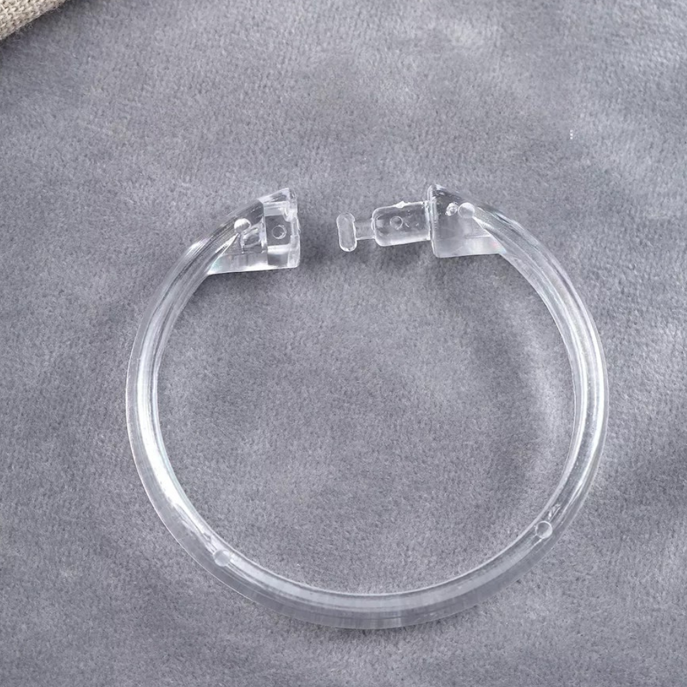 Прозрачные кольца для крепление душевой шторки к карнизу Bathlux, пластиковые, 12 штук в упаковке Каменец-Подольский - изображение 8