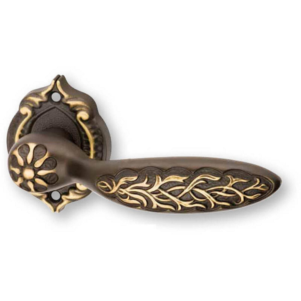 Ручка Fadex 1065 Shamira на круглій розетці ант латунь/коричн ф/з Київ - фото 1