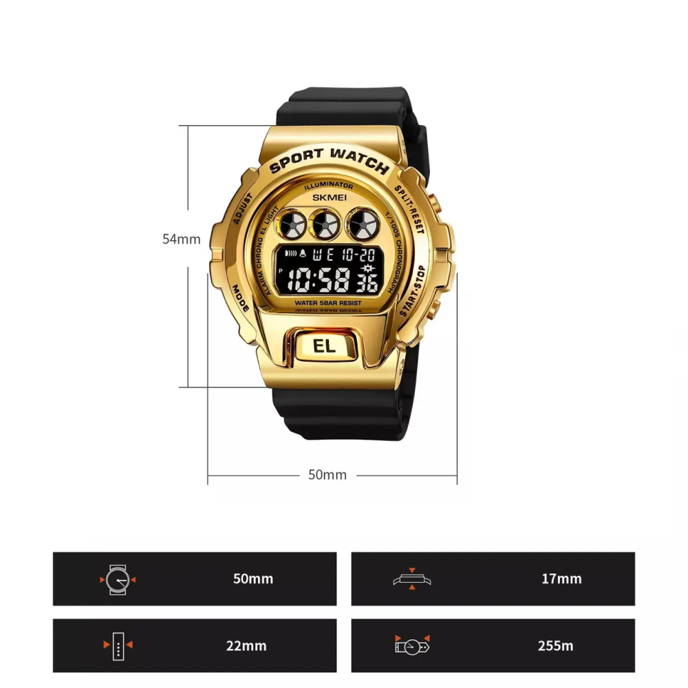 Мужские наручные часы Skmei 1905 (Золотистый) Киев - изображение 7