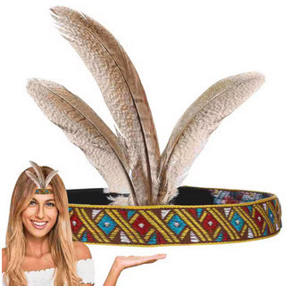 Повязка для волос женская с перьями Киев - изображение 1