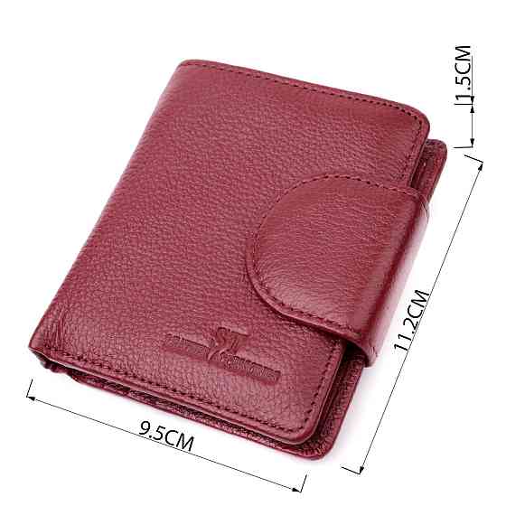 Женский кошелек вертикального типа из натуральной кожи ST Leather 22452 Бордовый Киев