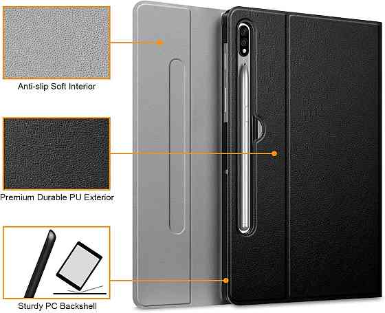 Фирменный чехол-книжка ROOFEI с Bluetooth клавиатурой для планшета Samsung Galaxy Tab S8 2022/ S7 2020 11 дюймов Днепр