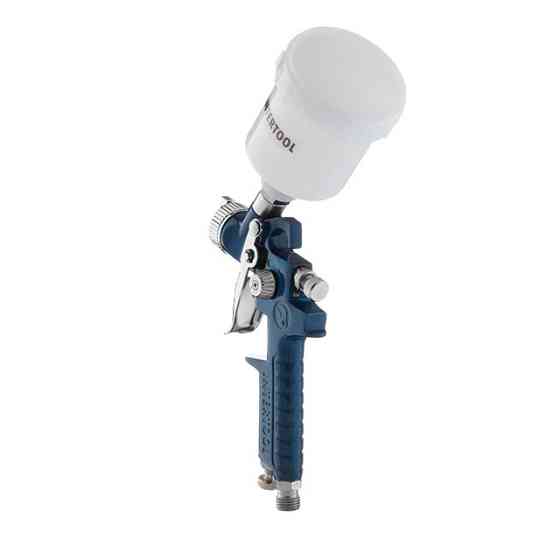 Фарбопульт пневматичний HVLP MINI, форсунка: 0,8 мм, верхній пластиковий бачок: 125 мл, 3 бар INTERTOOL PT-0101 Київ