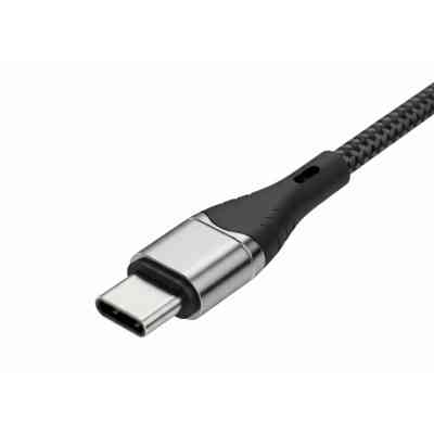 Дата кабель USB-C to USB-C 1.5m 5A 100W Quick Charge magnetic black BeCover (714555) Винница