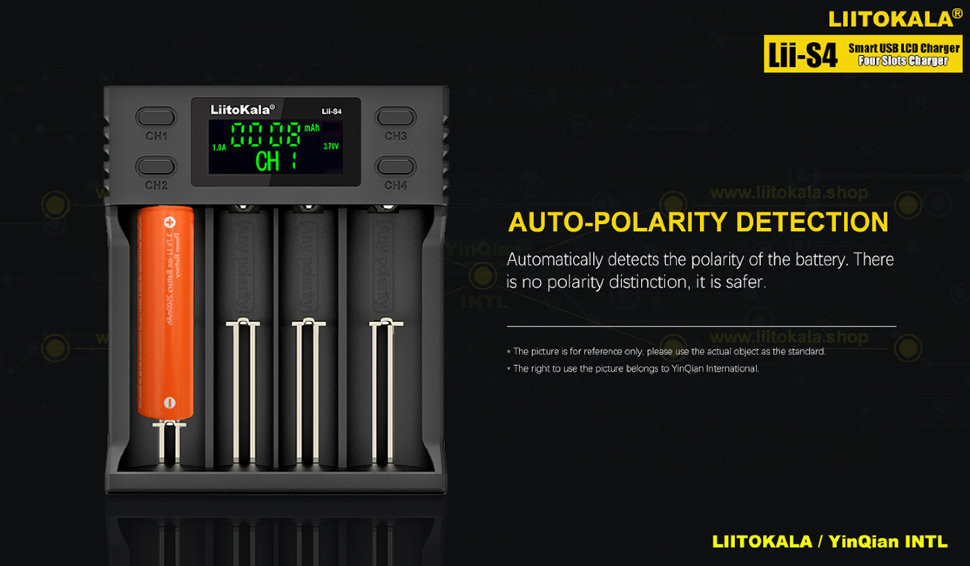 Зарядний пристрій Liitokala Lii-S4, 4 канала, Ni-Mh/Li-ion/LiFePo4, USB, LCD, Box Київ - фото 4