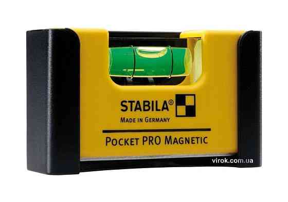 Рівень - міні STABILA Pocket PRO Magnetic магнітний : 7 х 2 х 4 см, 1 капсула, кріп-чохол Одеса