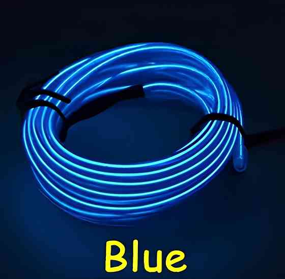 Светодиодная лента RESTEQ в виде гибкого провода длиной 5м — LED неоновый свет с контроллером, декоративная подсветка для дома, Киев