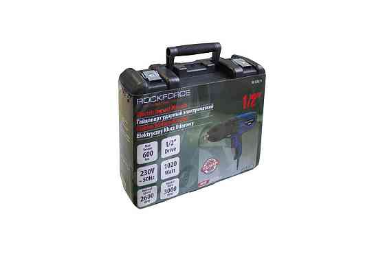 Гайковерт ударний електричний 1/2" 230V 1010W 500Нм з комплектом головок (17, 19, 21, 23мм) ROCKFORCE RF-03071 Одеса