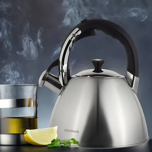 Чайник 3,2л нержавіюча сталь зі свистком з ручкою "soft-touch" 100307 Ofenbach Житомир - фото 8