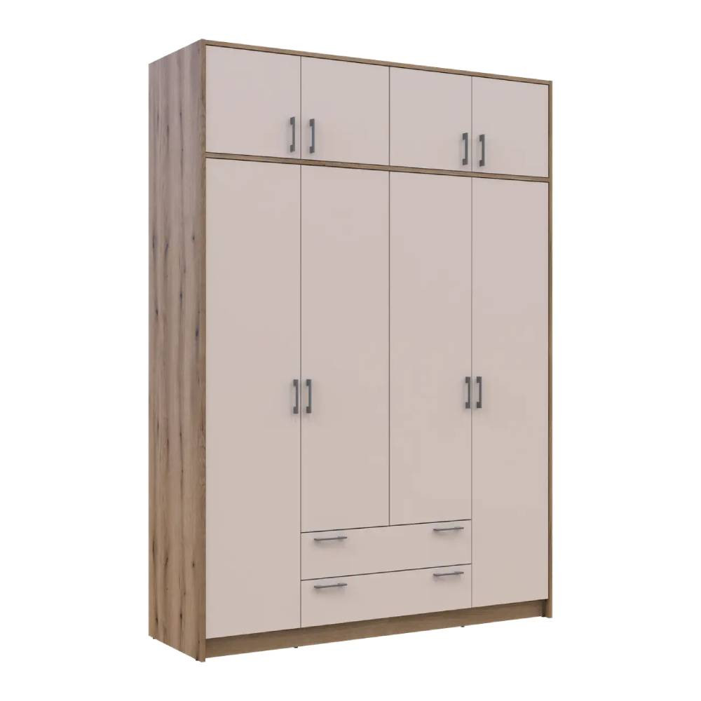 Шкаф для одежды Doros Ронди с антресолью Дуб Артизан/Кашемир 4ДСП 160х52х236 DRS-011668 (80737829) Львов - изображение 6