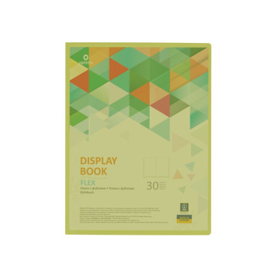 Папка с файлами Optima А4 с 30 файлами "FLEX", салатовая (O32123-13) Винница - изображение 1