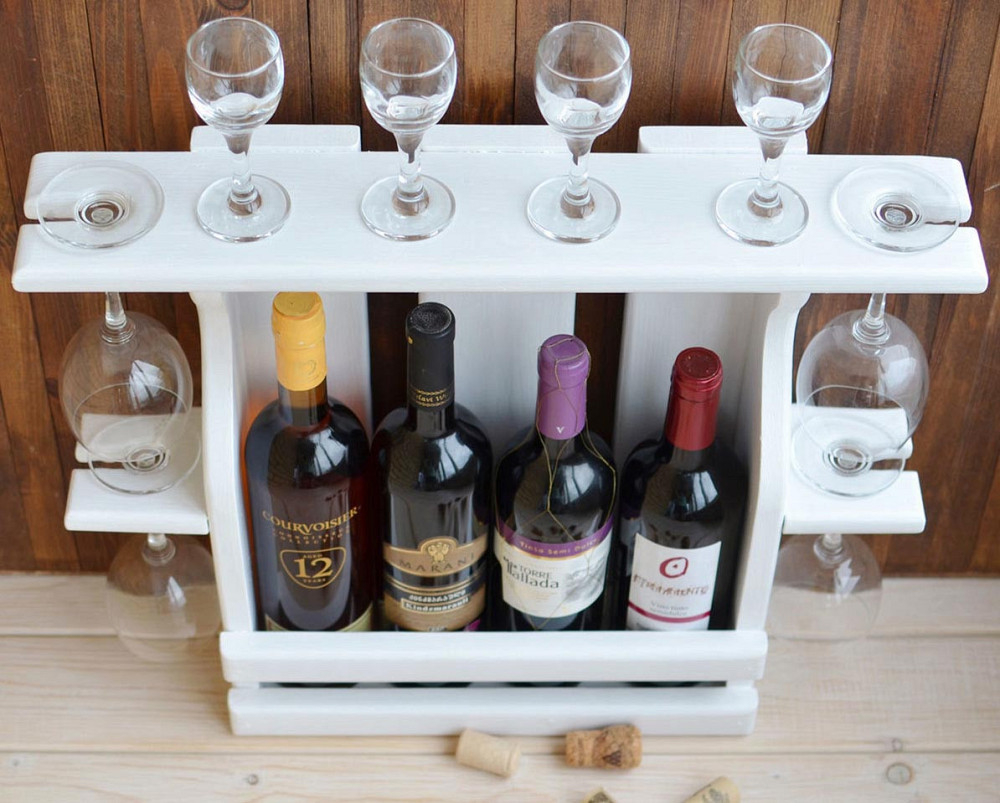Настінна винна полиця "Накагута 4" зефір Миколаїв - фото 2