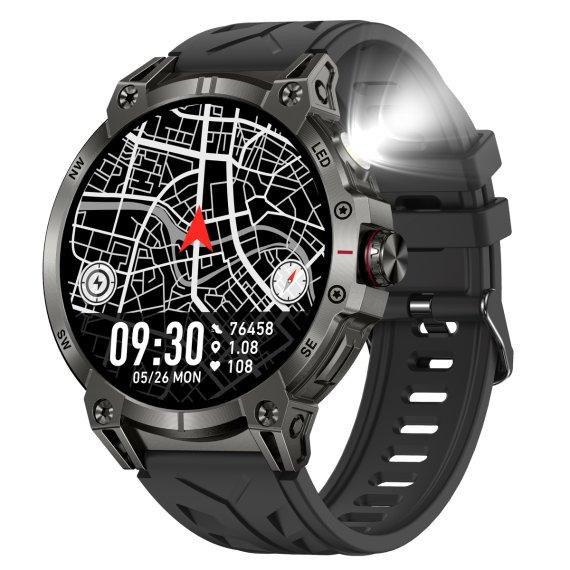 Розумний наручний спортивний годинник Smart Stalker Max з компасом (Чорний) Вінниця - фото 1