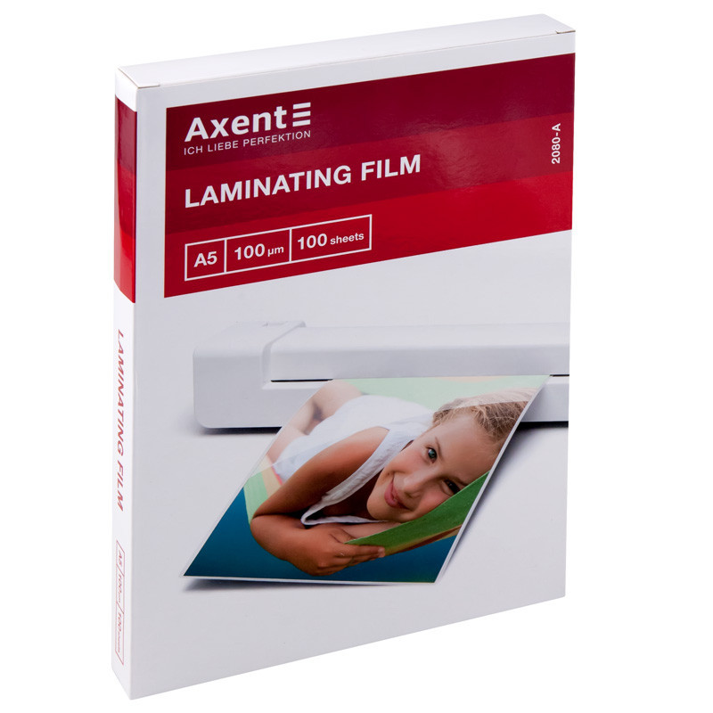 Плівка для ламінування 100 мкм, A5 "Axent" 2080-A (154x216мм), (за 100 шт.), шт Київ - фото 1