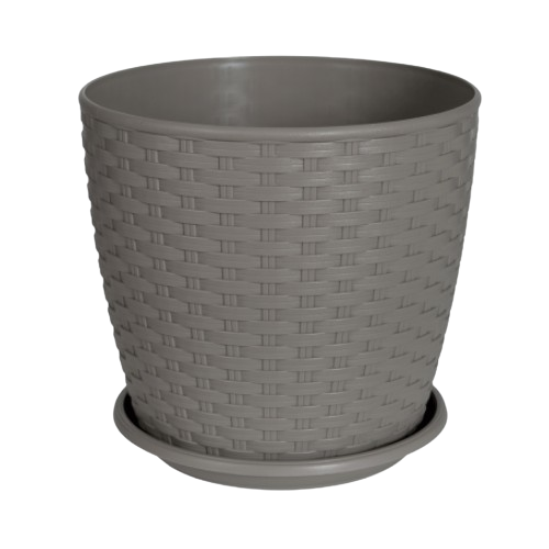 Вазон Ротанг з підставкою 16*15см какао Алеана Житомир