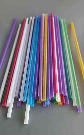 Трубочка для напоїв d4.8 22см Мікс рівна (200 шт) Харків