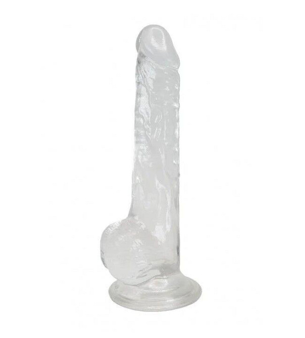 Прозрачный фаллоимитатор Alive Jelly Dildo Lusty, ТПЕ, присоска, диаметр 3,2см, длина 18см Sex Aura Киев - изображение 1