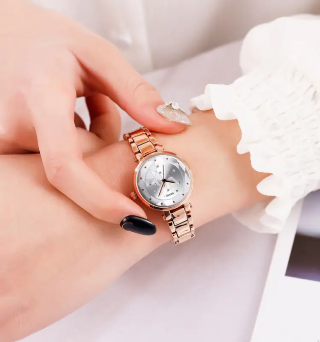 Годинники жіночі наручні Skmei 1411 Зіркове сяйво (Рожеве золото) Вінниця - фото 9