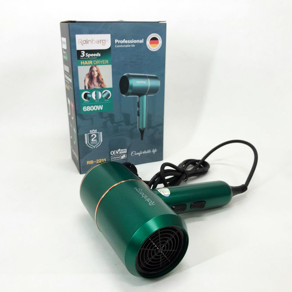 Профессиональный фен с ионизацией и термозащитой Rainberg, Хороший электрический фен KF-41 Львов - изображение 4