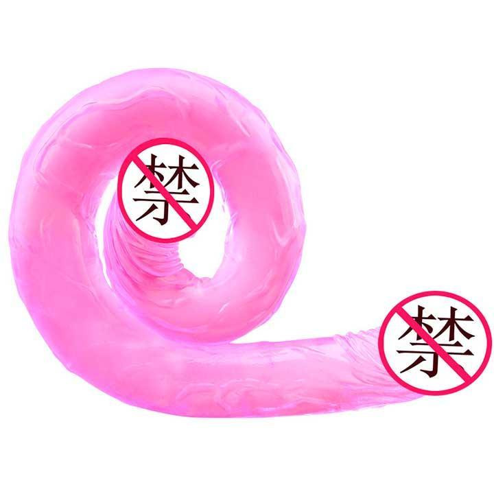 Двосторонній фалоімітатор "Double Dong" - 31,5*3,5 см - Тілесний Вінниця - фото 10