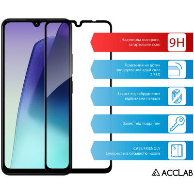 Стекло защитное ACCLAB Full Glue Xiaomi Redmi 14C Black (1283126598838) Винница - изображение 3