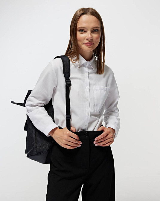 Сорочка жіноча Mix Ray 9942 базова подовжена спинка оверсайз з кишенею рожева, рожевий, S Одеса - фото 10