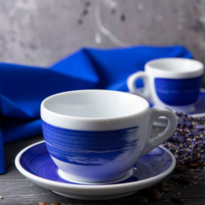 Блюдце Ancap серія Verona Millecolori 16,7 см Blue для серій "Verona/Torino/Roma Millecolori Hand Painted" (34421) Вінниця - фото 3