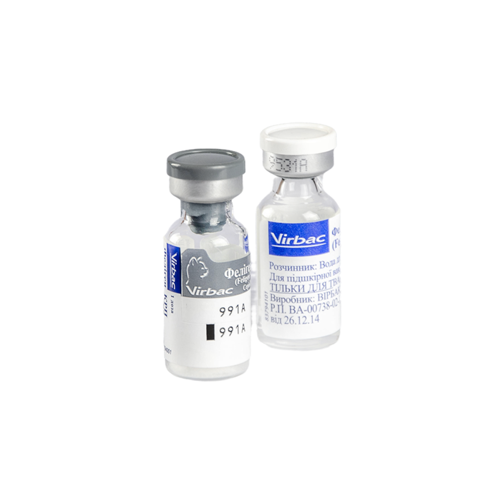 Вакцина для кішок Феліген Feligen CRP з розчинником від каліцивіроза/ринотрахеїту/панлейкопенії (1 флакон - 1 доза) Вінниця - фото 2