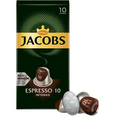 Кофе Jacobs Espresso 10 Intenso в капсулах совместимы с Nespresso 10 шт (8711000371183) Винница