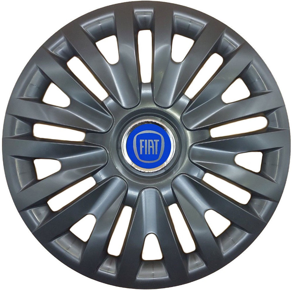 Автомобільні модельні ковпаки R14 SJS Fiat (синій) 217 4шт, чорні Вінниця - фото 1