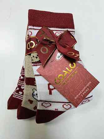 Шкарпетки жіночі новорічні COALA в наборі з 3 шт. Розмір 36-41 Київ