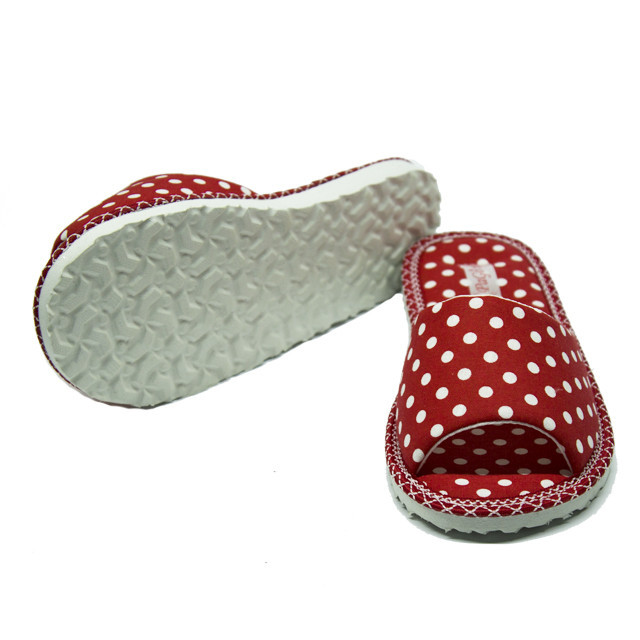 Тапочки комнатные женские красные открытые 
