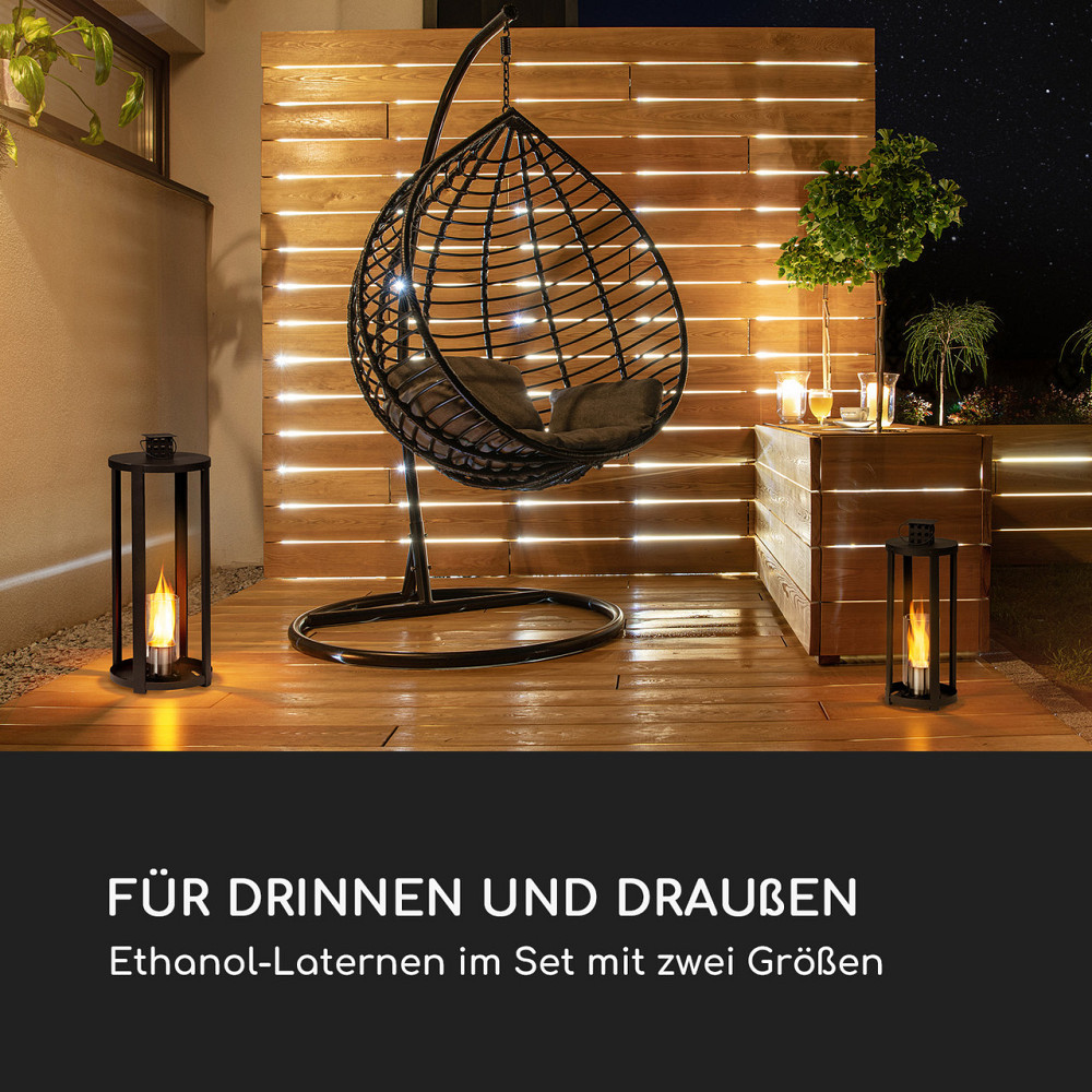 Етаноловий ліхтар Fiamme Cilindro, 2 пальники з неіржавкої сталі, 0,3 літра, час горіння 4 години, чорний Рівне - фото 2