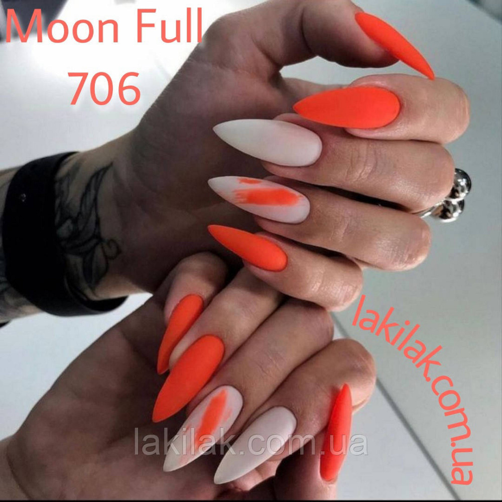 Гель-лак Moon Full Neon №706 кораловий 8 мл Херсон - изображение 1
