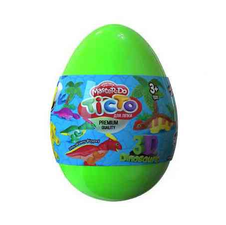 Набір креативної творчості "Тісто для ліплення Master Do" Dinosaurs EGGS ТМD-08-01U  Зелений Вінниця