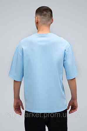 Футболка оверсайз RAY OVERSIZE мужская голубая (U0104M-Sky Blue) Киев