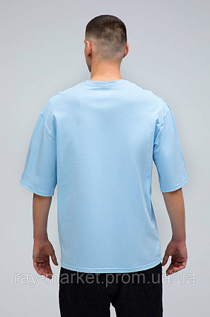 Футболка оверсайз RAY OVERSIZE мужская голубая (U0104M-Sky Blue) Киев - изображение 3