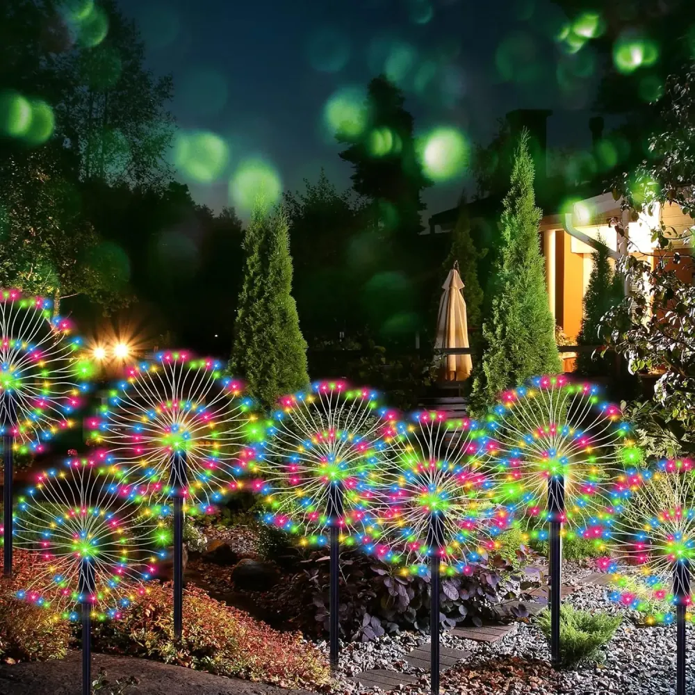 Садовые светильники "Салют" на солнечной батарее / уличный декор (SFK-41) для сада и двора, 2 шт Коломыя - изображение 4