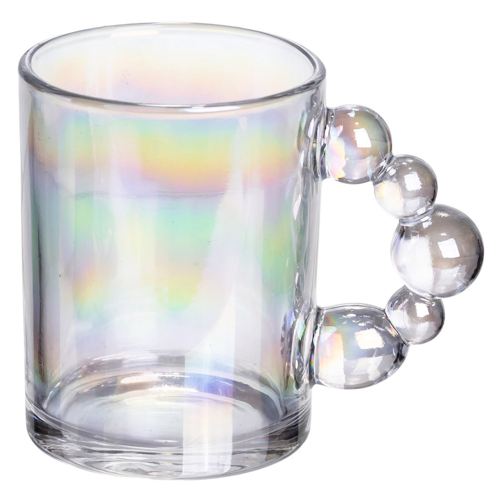 Yiwu Набір чашок 6 шт для чаю та кави по 350 (мл) кружки скляні rainbow HP-19-ZD-4 Коломия - фото 2