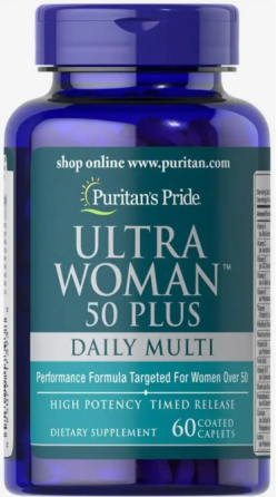Витамины для женщин ультра 50+ Puritan's Pride Ultra WomanTM 50 Plus Multi-Vitamin with Zinc 60 капс Киев