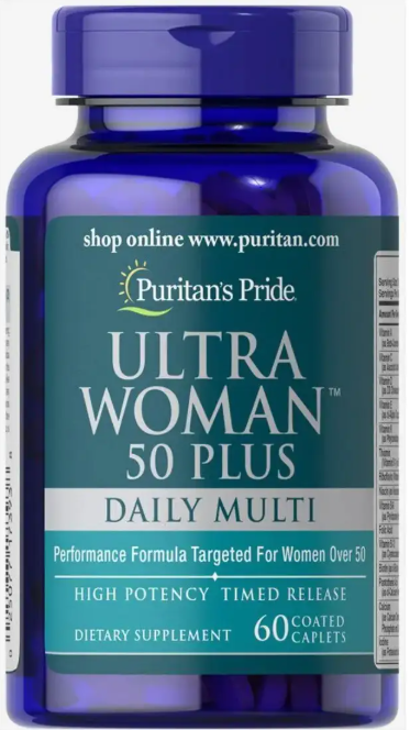 Витамины для женщин ультра 50+ Puritan's Pride Ultra WomanTM 50 Plus Multi-Vitamin with Zinc 60 капс Киев - изображение 1