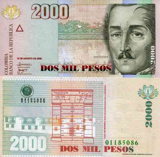 Колумбія / Colombia 2000 pesos 2012 UNC Полтава