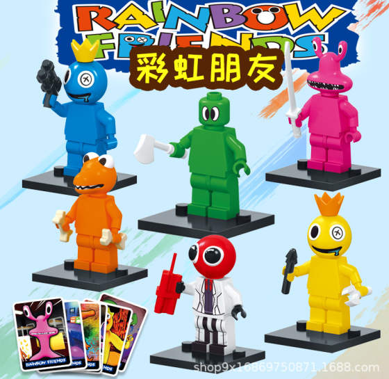 Фігурки лего Райдужні набір з 6 шт, фігурка Rainbow Friends персонажі герої з картками ( 28833 ) Харків