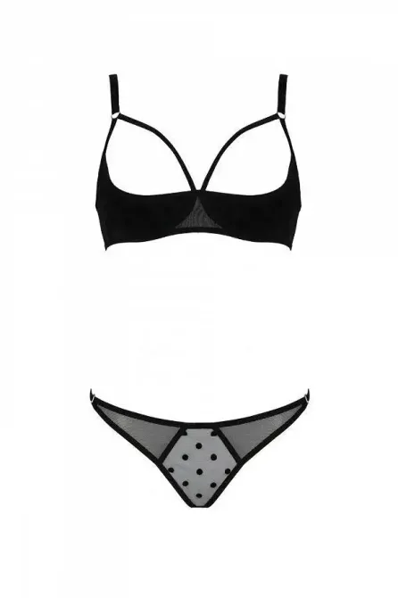 Комплект MARINA SET WITH OPEN BRA black XXL/XXXL - Passion Львів - фото 3