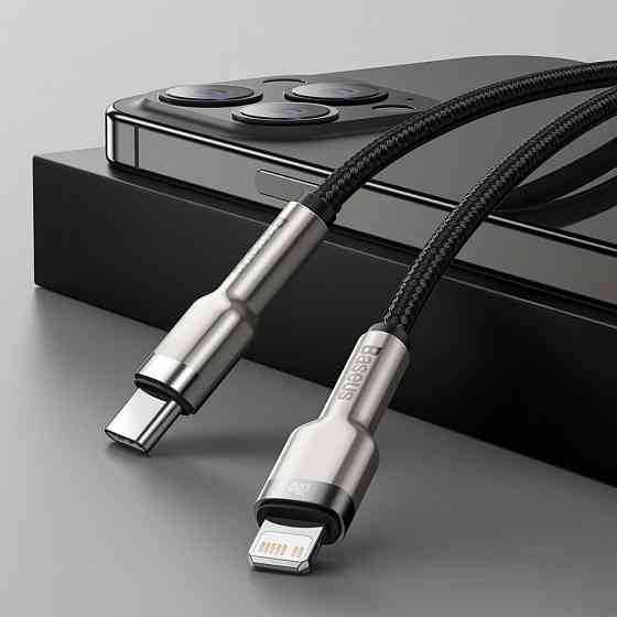 Кабель Baseus Cafule Metal Type-C to Lightning PD 20W 2м черный Львов