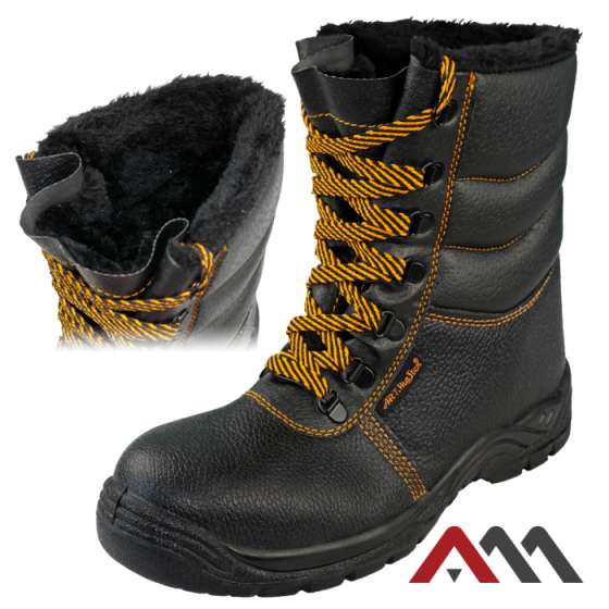 Утеплені робочі Гомілкові черевики (берці) з пресованої шкіри з металевим носком 44 Київ
