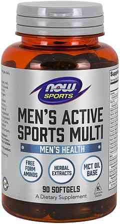 Мультивитамины для мужчин Now Mens Active Sports Multi 90 softgels Луцк