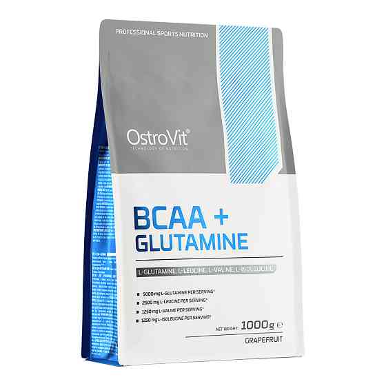 Амінокислотний комплекс Ostrovit BCAA + Glutamine 1000 г, grapefruit Луцьк