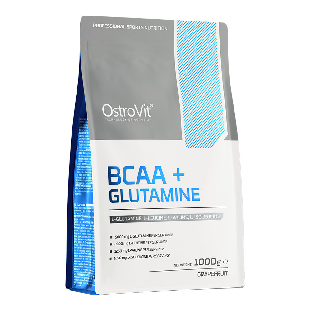 Аминокислотный комплекс Ostrovit BCAA + Glutamine 1000 г, grapefruit Луцк - изображение 1